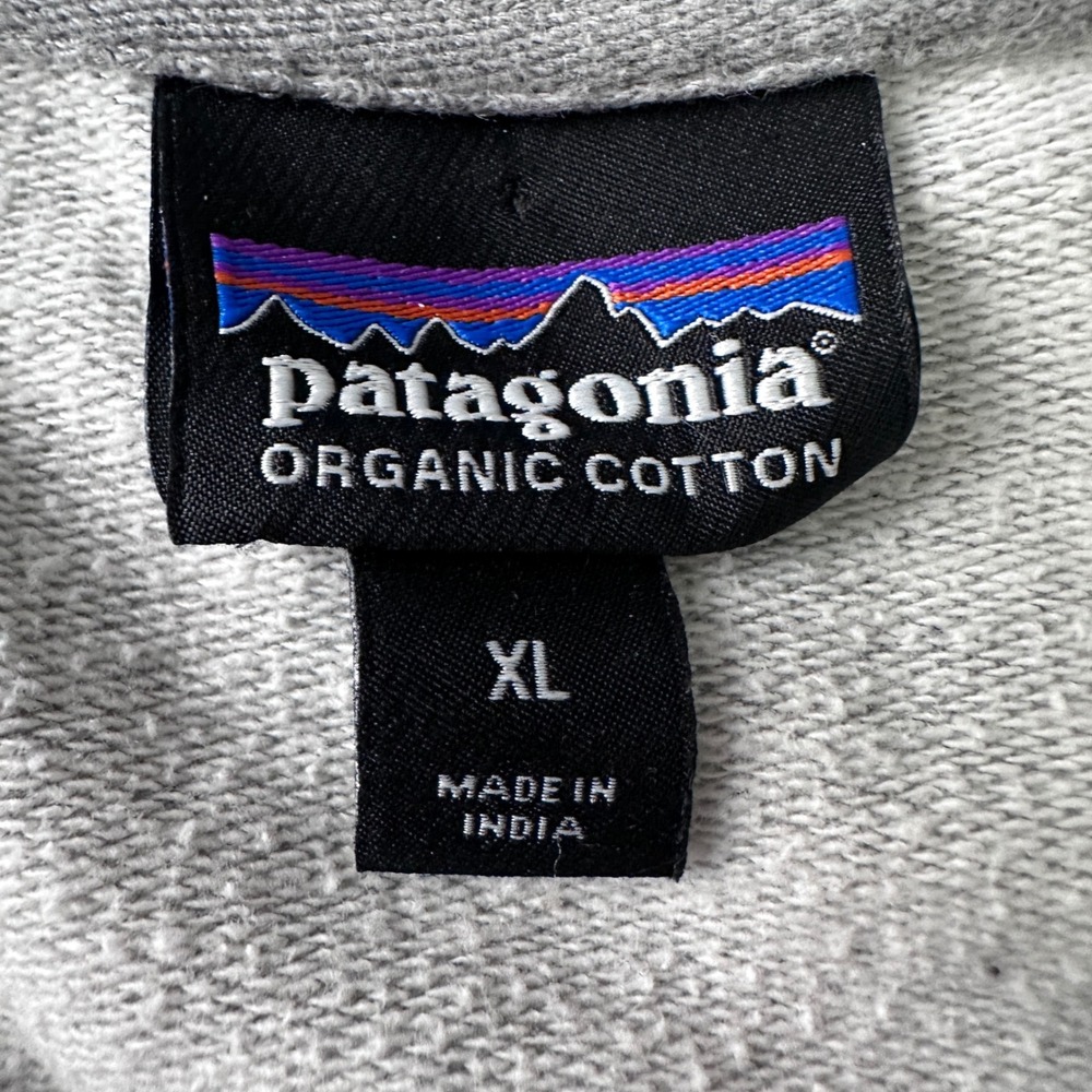 Patagonia Organic Cotton Flying Fish Trident Sweatshirt Gray Mens XL Long Sleeve - Picture 5 of 9